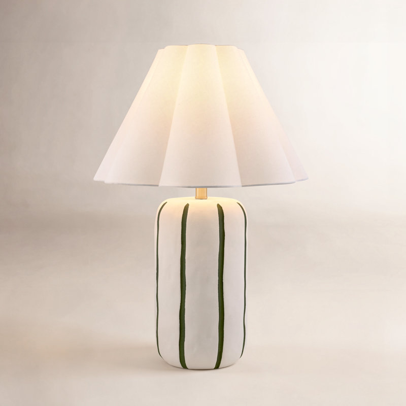 Lowrey Table Lamp, Green, 25"H x 18"W x 18"D