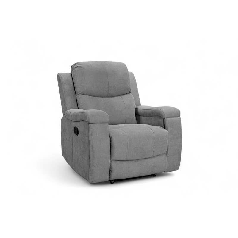 99cm Wide Chenille Glider Standard Recliner, Grey