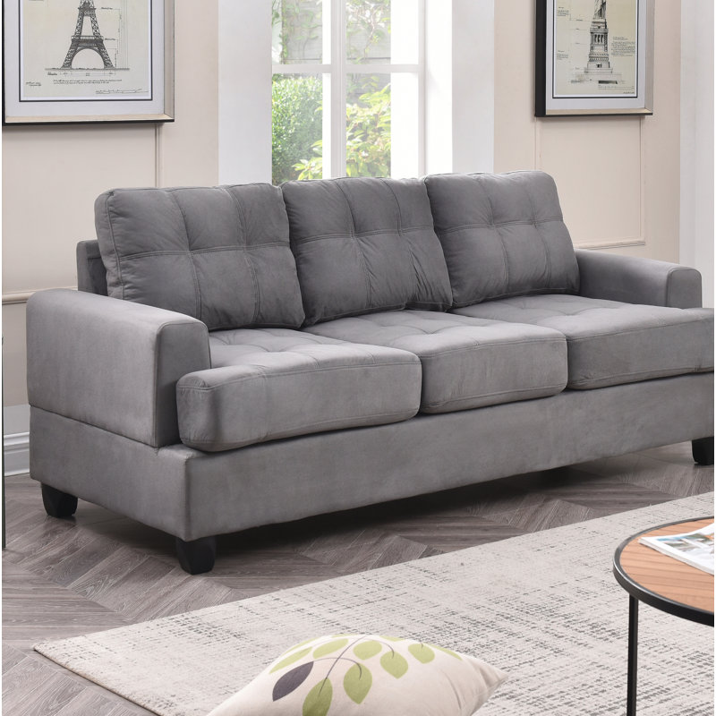 Baerman 79" Recessed Arm Sofa, Gray