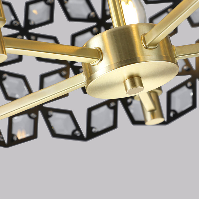 Luxurious 5 Light Round Crystal Chandelier