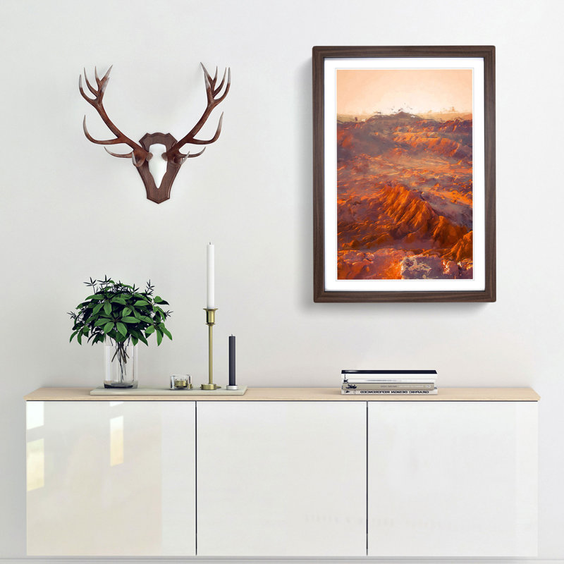 San Pedro De Atacama Desert in Chile in Abstract - Picture Frame Graphic Art Print, Walnut, 76cm H x 50cm W x 2cm D