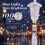 Phare argenté de 5 pi avec 110 lumières blanches DEL, décoration classique de Noël à brancher-1044613805
