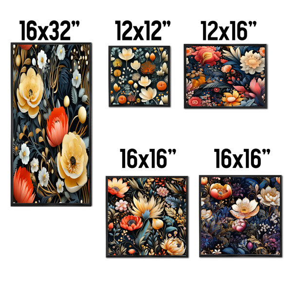 Lark Manor Penning - Floral Wall Art Living Room Set Of 5 - Wayfair Canada