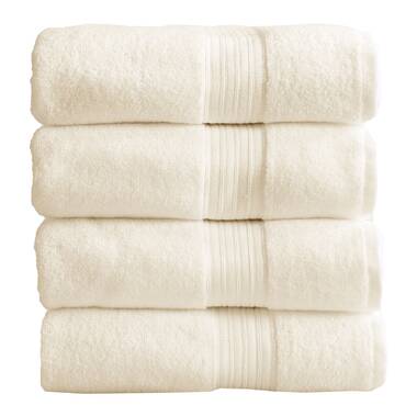 Peacock Alley Chelsea Plush Bath Towel Bundle in Ivory Off White | 12 Pieces | 100% Combed Long Staple Cotton Percale