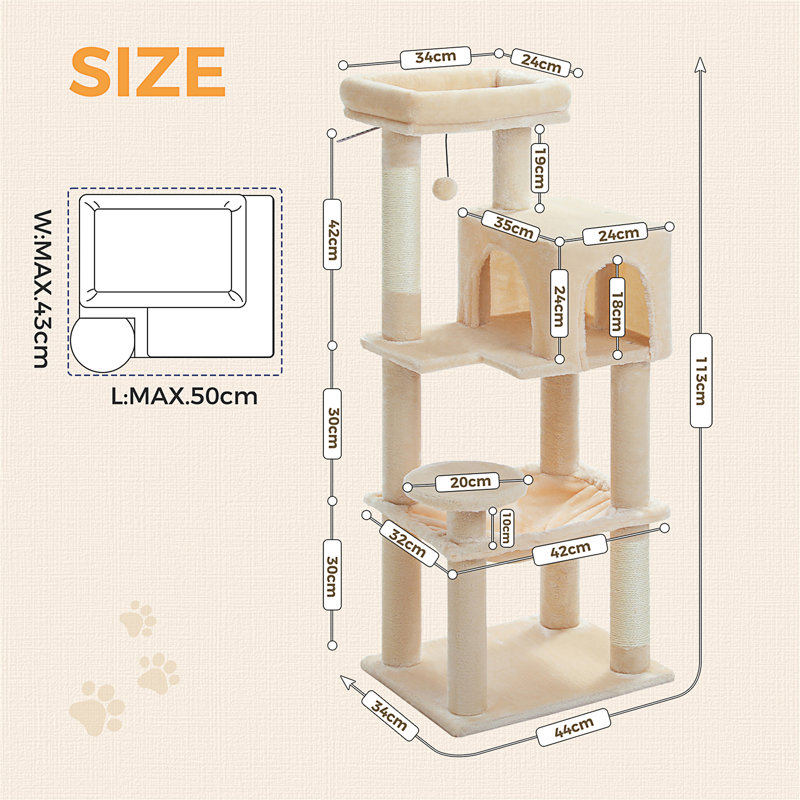Arbre à chat, Beige