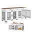 Medium Density Fiberboard (MDF) Furniture Style Crate with 4 Doors