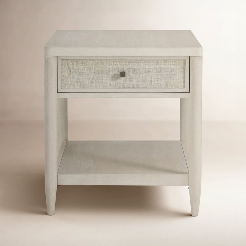 Shannen 24" H Solid and Manufactured Wood End Table with Lower Shelf 