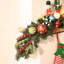  Guirlande de Noël 9 pi avec lumières pour le manteau, guirlande de Noël avec boules et arcs multicolores pour la maison