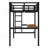 Metal Twin XL Size Loft Bed  With Power Outlet And LED Lighted, Space-Saving, Noise Reduced, Black