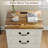 End Table With Charging Station, Farmhouse Nightstand With 3 Drawers & USB Ports, Solid Wood Entryway Table With Smiling Handle-827253358