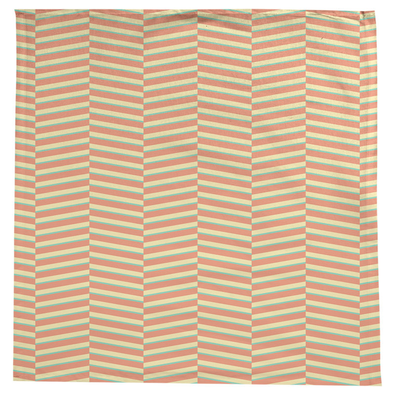 Rayures fracturées Nappe, Vert / orange / jaune