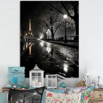 Parisian Moonlit Night I - Paris, reproduction d'art encadrée