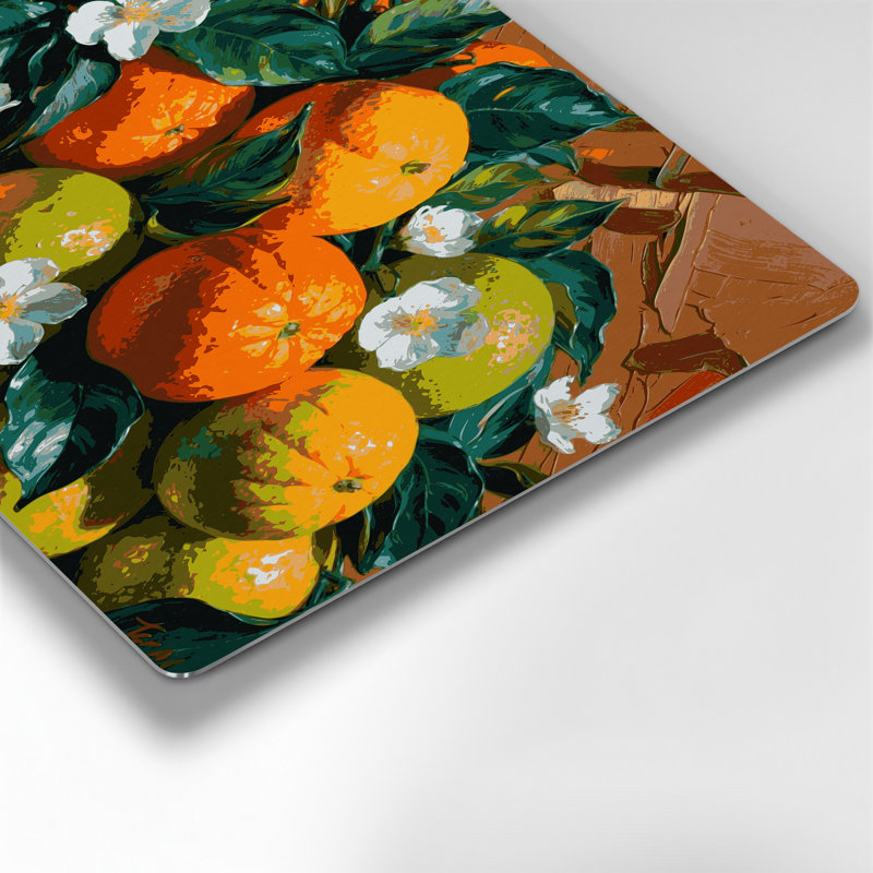 Art mural en métal brun Fruit Tangor, H 11 po x l 14 po