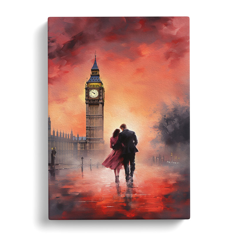 Big Ben Romanticism - Wrapped Canvas, 60cm H x 40cm W x 3cm D