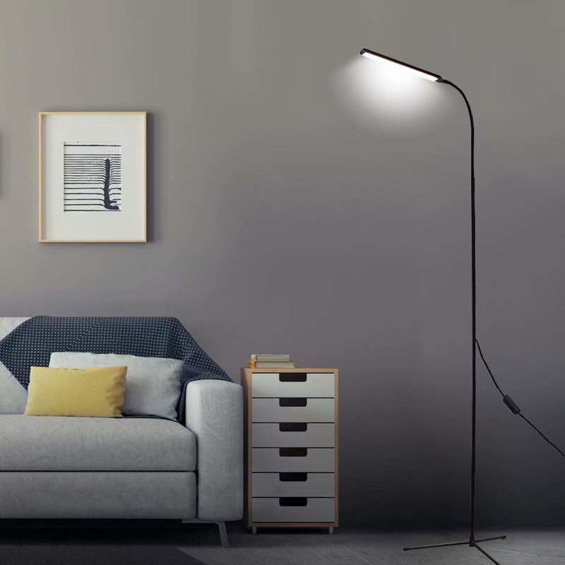 Tolunay 70" LED Task Floor Lamp Adjustable Gooseneck Dimmable Light Standing Light with USB
