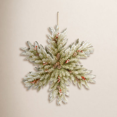 28" Frosted Pre-Lit Wreath
