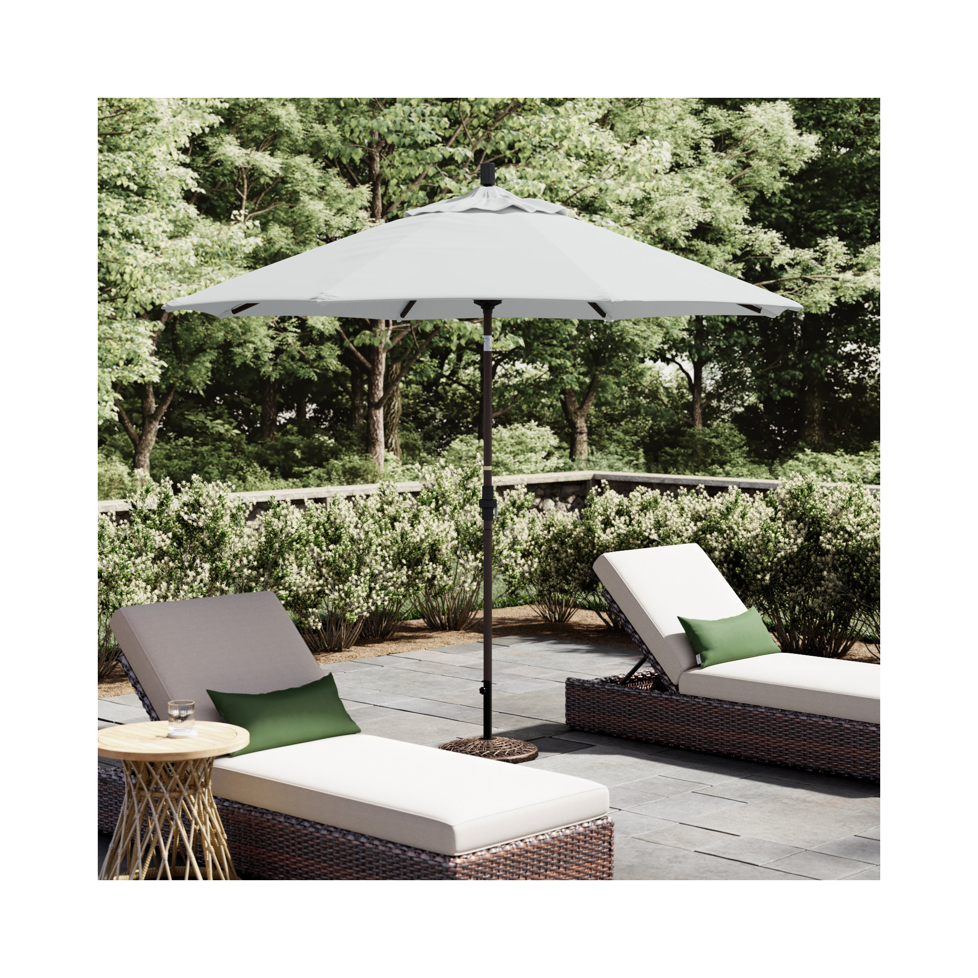 108'' Outdoor Umbrella, White - Olefin