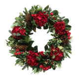 WHITE HYDRANGEA HOLIDAY WREATH