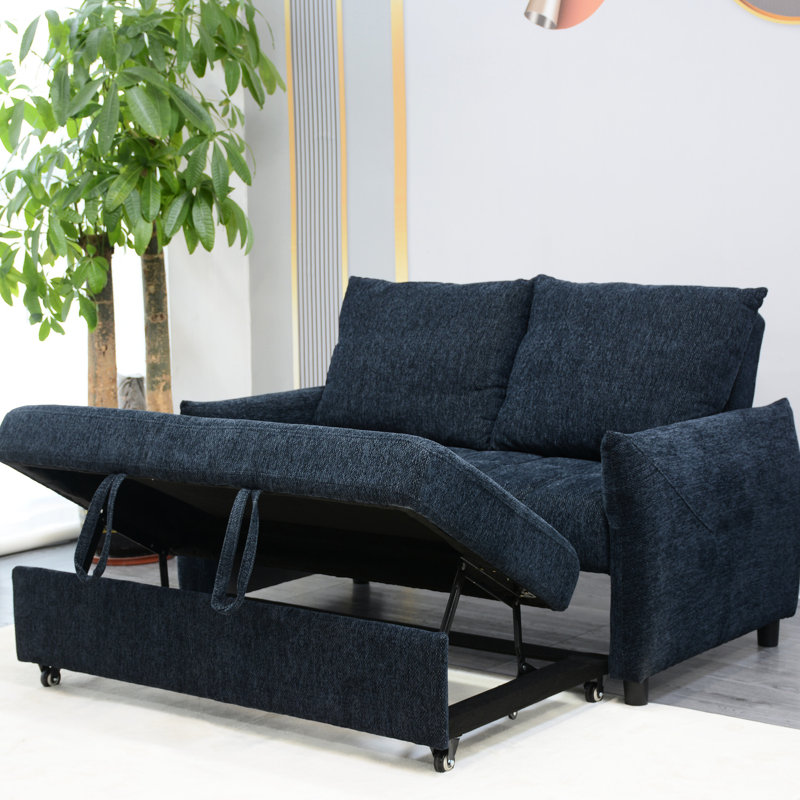 Living Room With Adjustable In Navy And Spacious Storage Modern Charging Port & Practical Compartment