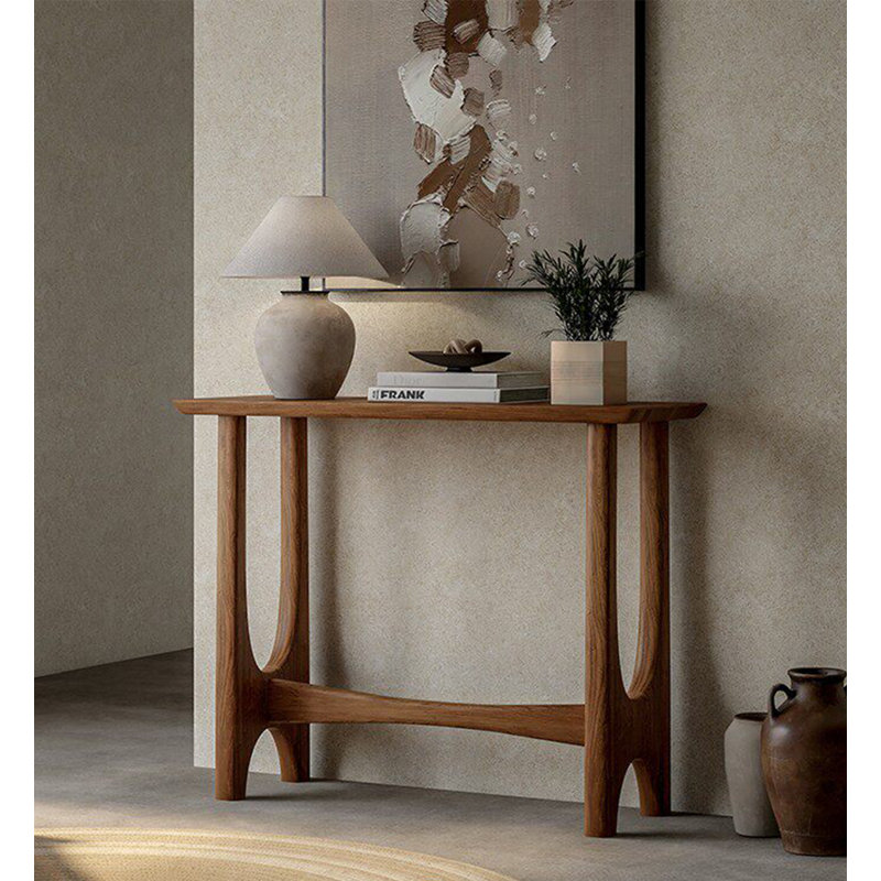 Console en bois massif Wabi-Sabi, Brun, Brun, Brun