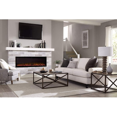 Sideline Elite Smart 60” WiFi-Enabled Electric Fireplace - in-Wall Recessed