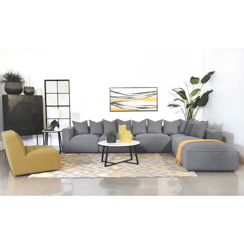 Upholstered Ottoman, Gray