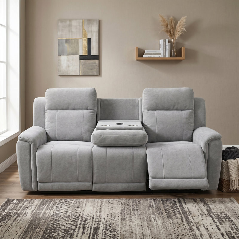 Sumana 3 Seater Reclining Sofa, Grey