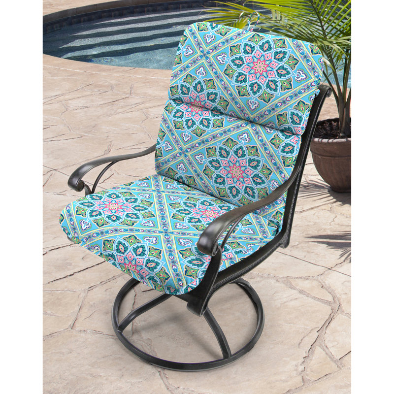 Coussin de chaise d'extérieur 22 po x 45 po Byrom, Vert