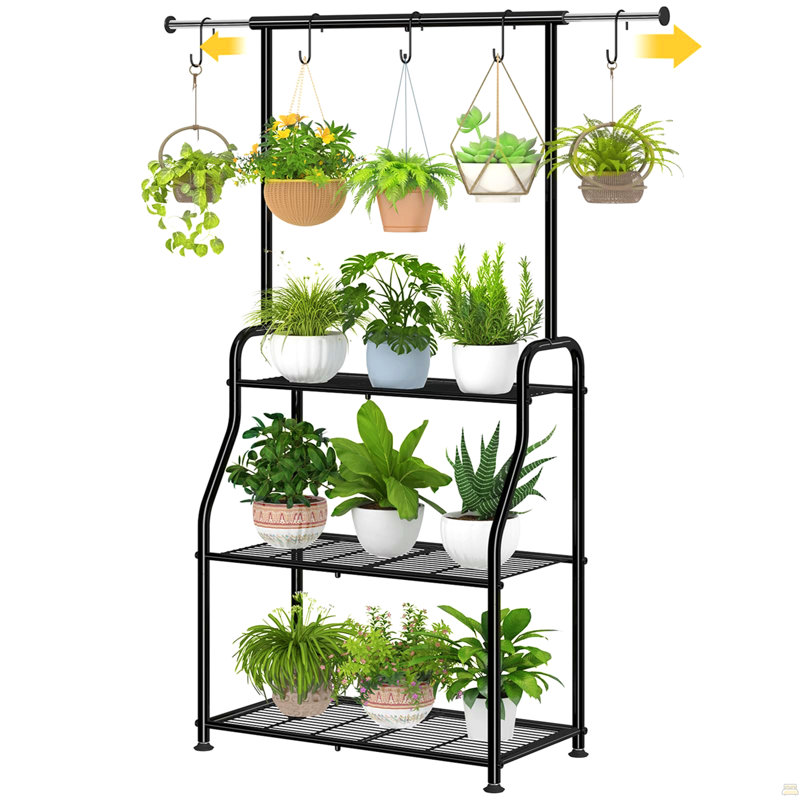 Metal 3 Tiered Hanging Plant Shelf
