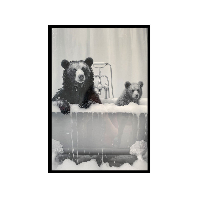 «Bear Bath Bliss», art encadré