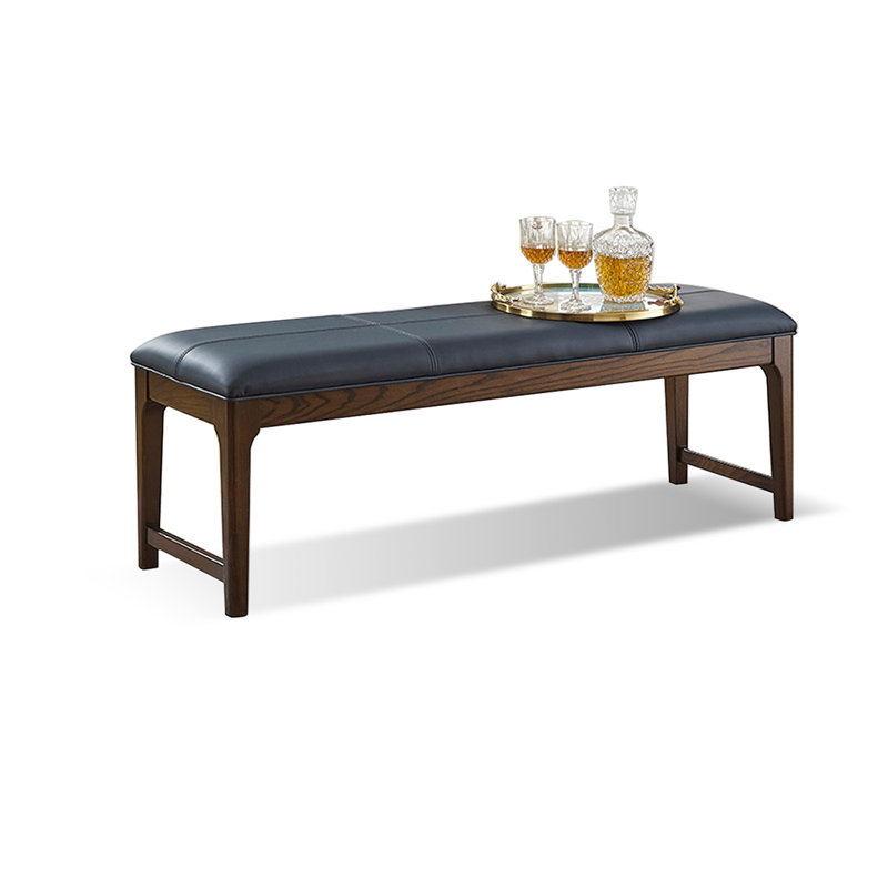 Banc rembourré brun