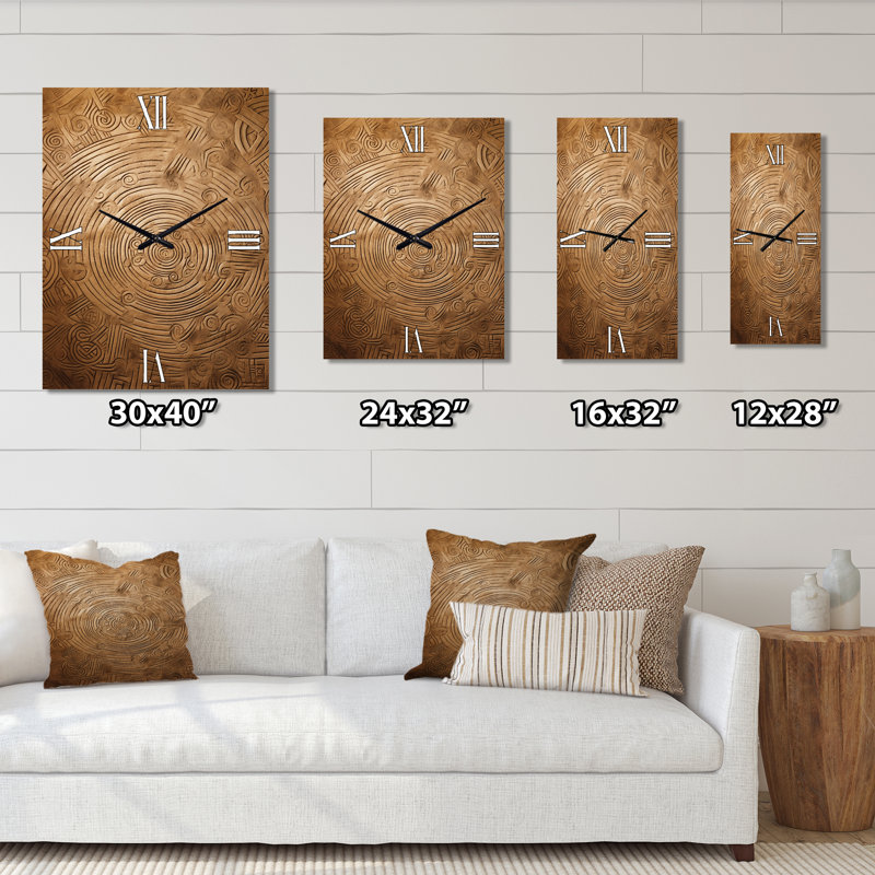Irva - Horloge murale Boho, H 40 po x l 30 po