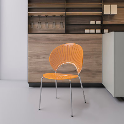 Chaise de salle à manger moderne en plastique avec pieds en métal Kayahna Series