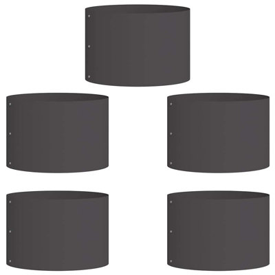Garden Planters 5 Pcs 20 Cm Steel
