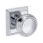 Bremerton Passage Knob with Chamfered Square Rose in Lifetime (PVD) Polished Brass-964374177