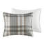 Housse de couette pour lit double / grand lit 3 pièces en microfibre à motif écossais