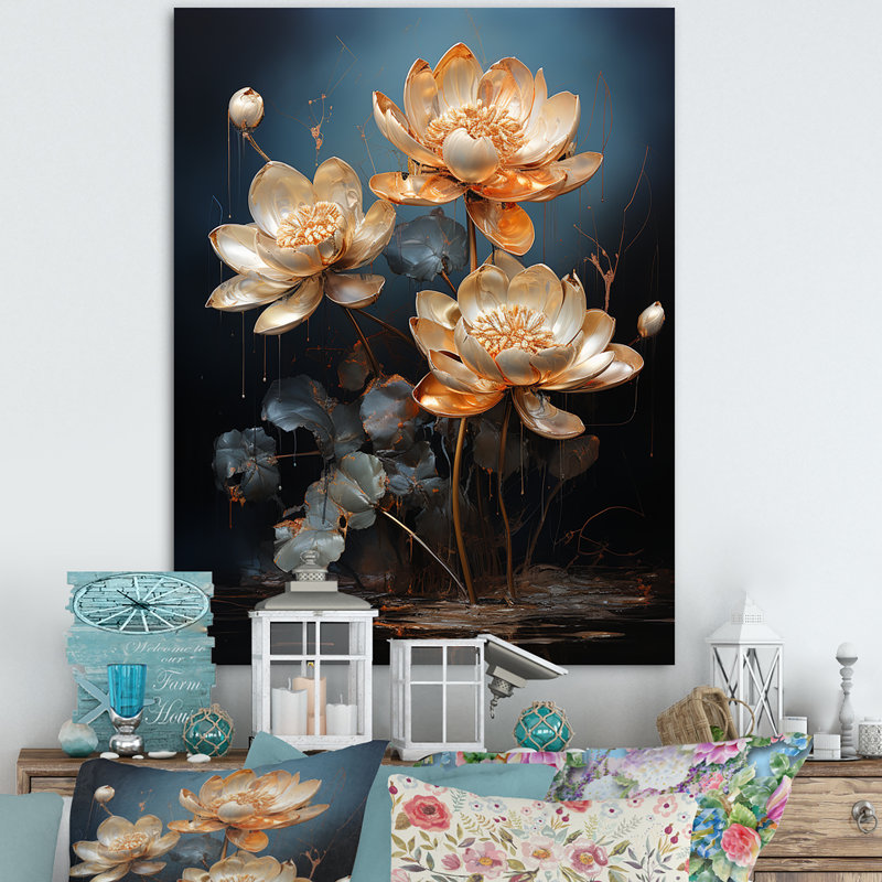 «Harmony Mystique Lotus I» sur toile, Toile tendue, 20" H x 12" W