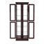Présentoir de rangement en verre avec éclairage et tablettes mobiles - Étui cerisier foncé Système d'éclairage sophistiqué Porte silencieuse 12,07 po Large