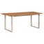 Depasquale Acacia Solid Wood Top Metal Base Dining Table-686484024