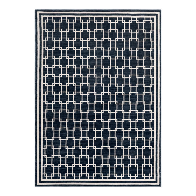 Jill Zarin Metropolitan Uptown Rug Navy Blue, Rectangle 5'1" x 7'1"