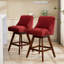 Ensemble de 2 tabourets pivotants à hauteur de comptoir, tabouret de bar rembourré de 26 po de hauteur-1840309147