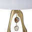 Lampe de table en forme de géode dorée D16 x 27,5 po avec abat-jour tambour blanc (assemblage de l'abat-jour requis)