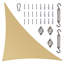 Voile d'ombrage avec quincaillerie Amgo-105238028-105238034