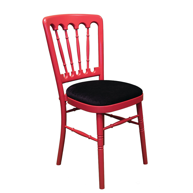 Arroyo 43cm H Polyester Blend Upholstered Slat Back Side Chair, Black, Red