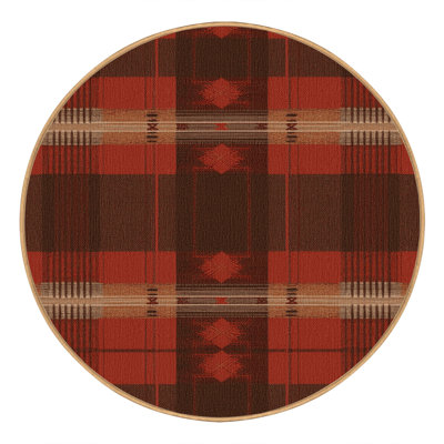  Washable Rustic Plaid Southwestern Area Rug