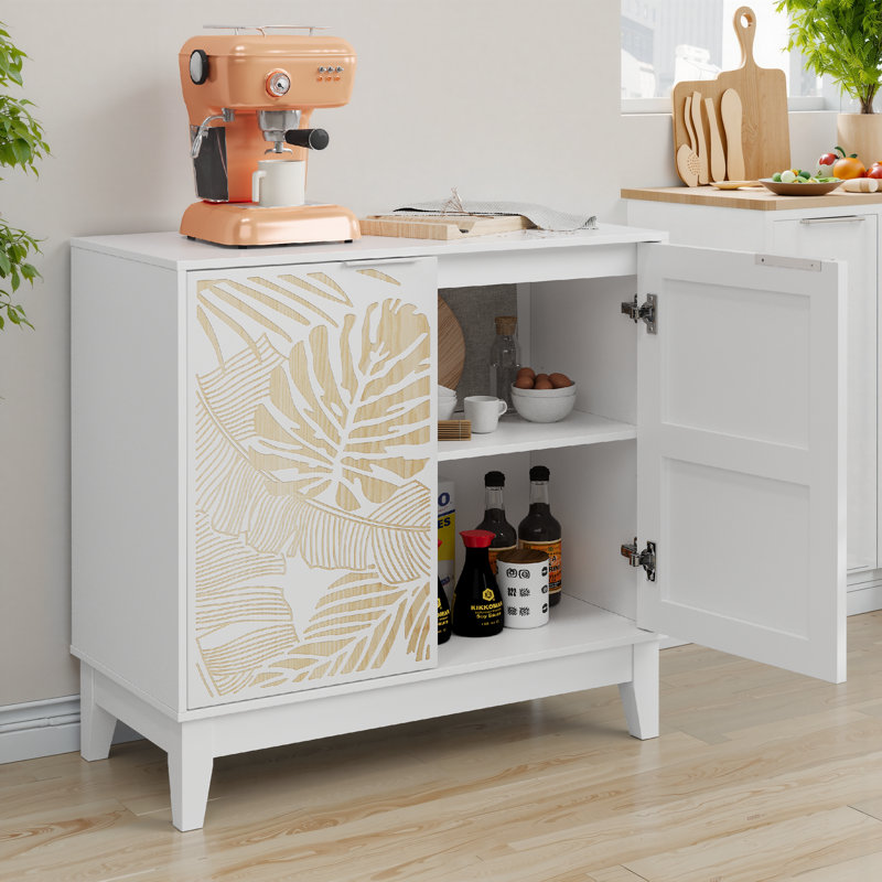 Storage Accent Cabinet with 2 Doors and Adjustable Shelves