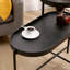 2 tables de rangement avec rangement - métal noir et bois stable côté meubles de salon pour un espace pratique