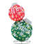 Grandes boules de Noël lumineuses empilables et pliables, décorations de Noël DEL 3D préilluminées avec base et télécommande