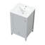 Meuble-lavabo de 20 po avec lavabo, gris. Porte d'armoire et rangement tendance. Panneau et céramique. Finition à l'eau. Assemblage requis 20 po, options de rangement robustes. Imperméable.-2036898532