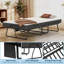 Lit pliant 190 x 97 cm avec matelas en mousse à mémoire de forme de 13 cm, lit d'appoint roulant avec roulettes verrouillables et cadre métallique de 204 kg pour chambre d'amis.